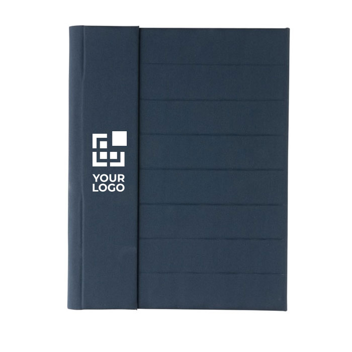 Recycled portfolio with large notepad and magnetic closure, A4