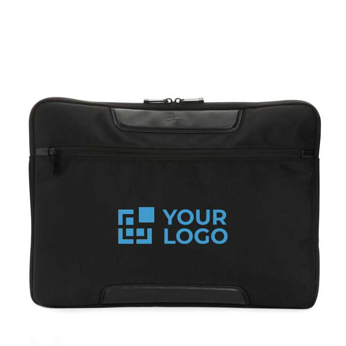 Recycled polyester laptop sleeve with logo, 15.6"