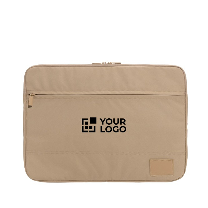 Branded laptop sleeve in recycled polyester, 15.6"