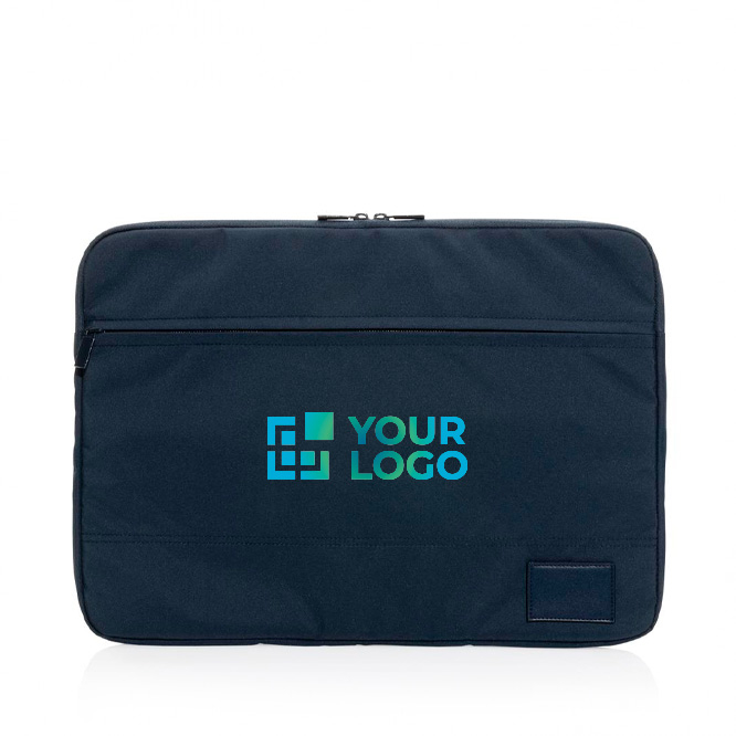 Branded laptop sleeve in recycled polyester, 15.6"