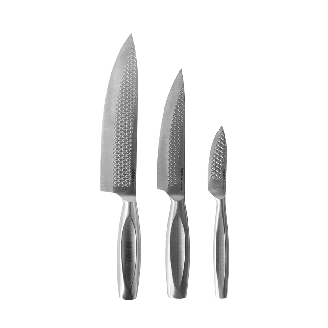 Luxury kitchen knife set in stainless steel for giveaways