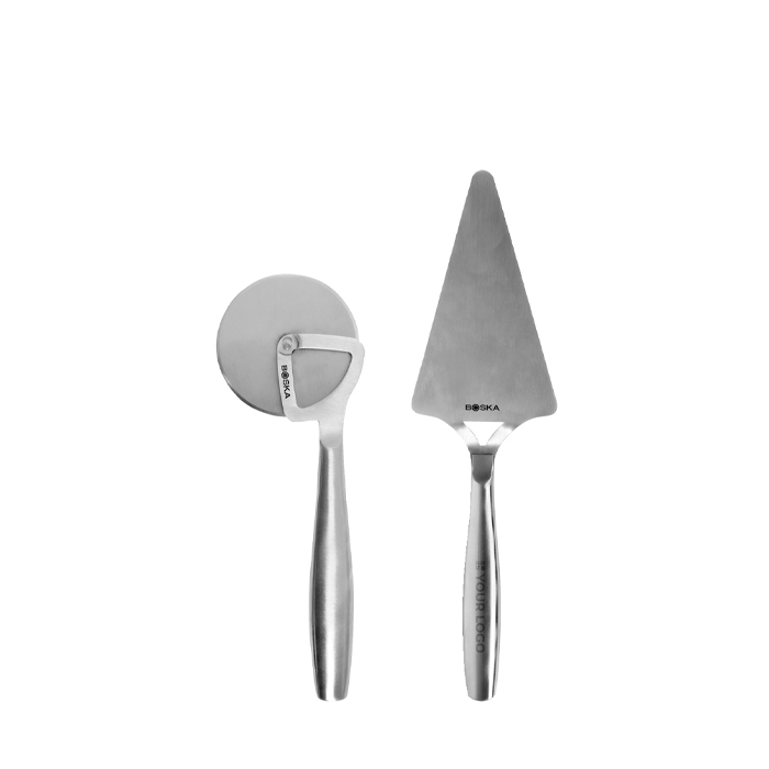 Stainless steel pizza utensil set for giveaways