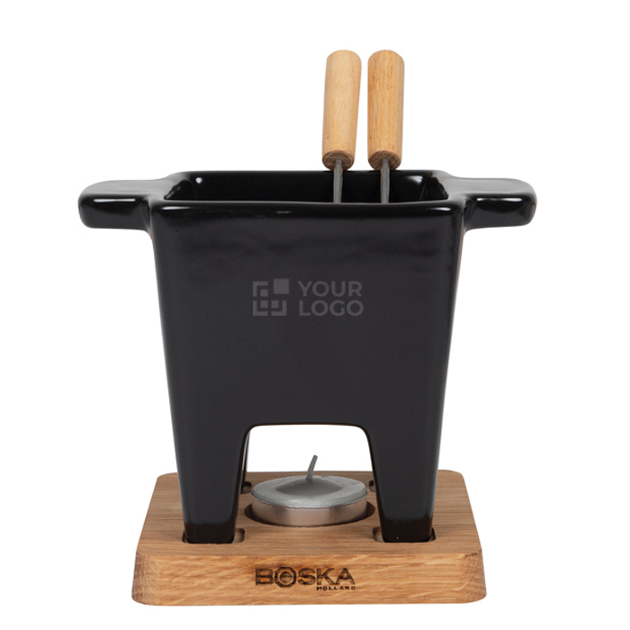 Premium ceramic fondue set with lifetime warranty