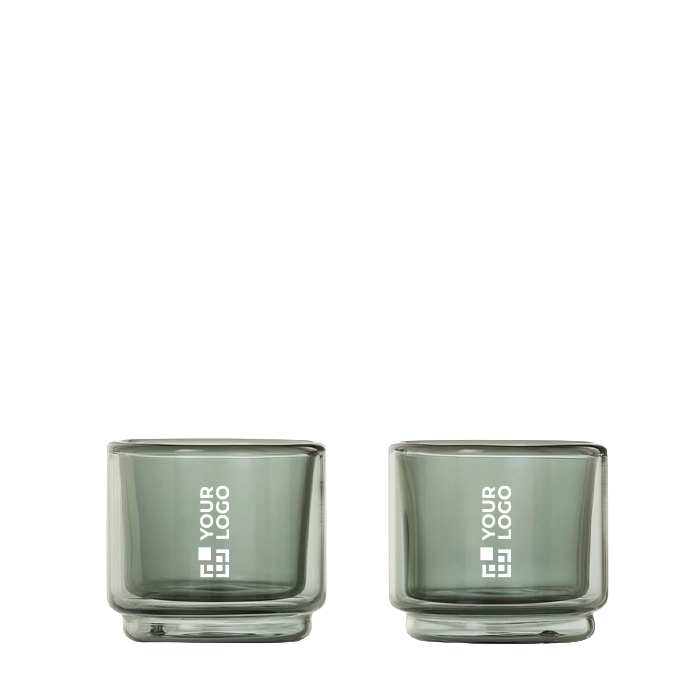 Stackable double-wall glass espresso cups 45 ml AdHoc Impact