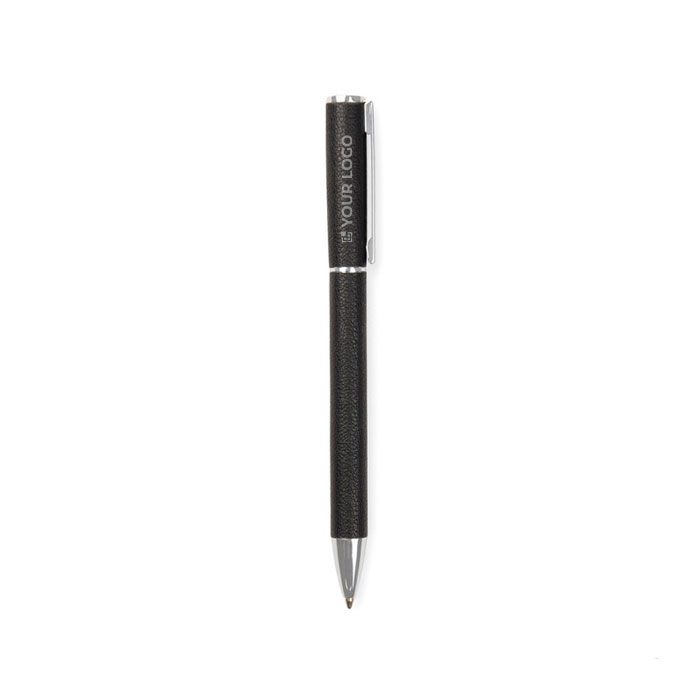Recycled aluminium twist pen, blue ink