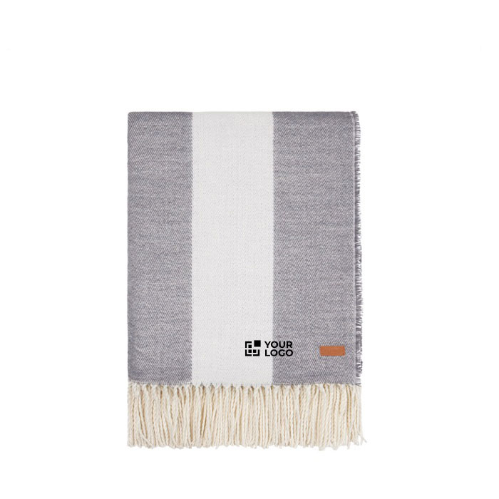 Soft and cosy Polylana® blanket with classic stripe pattern