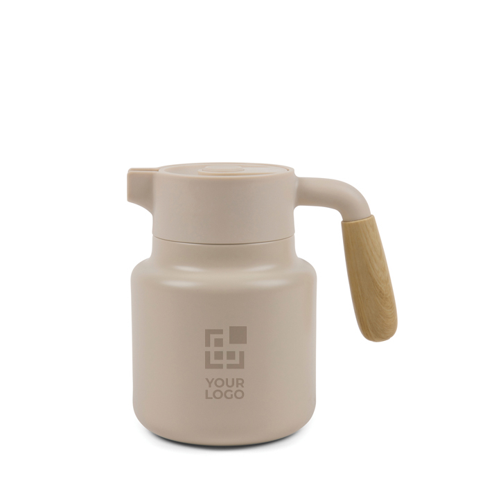 Recycled stainless steel thermal jug with anti-drip lid, 1.2 L