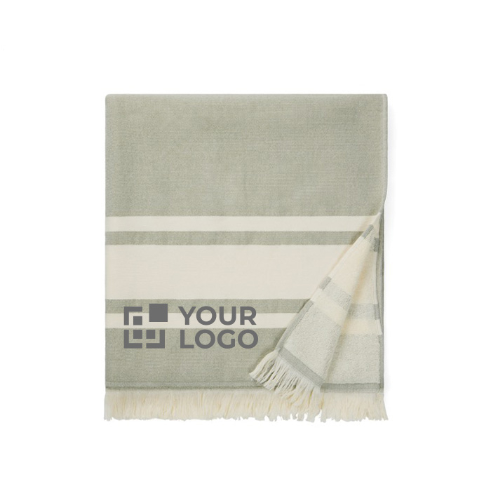 Quick-dry cotton hammam beach towel, 360 g/m²