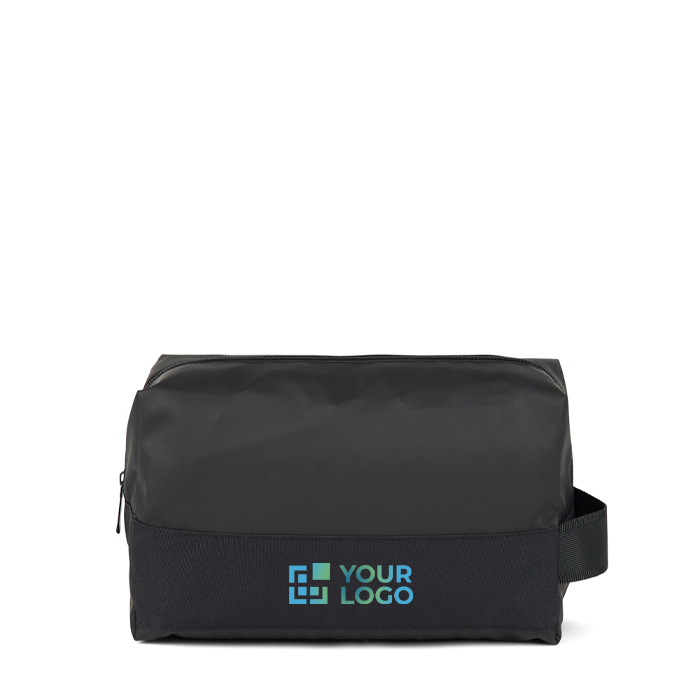 Minimalist recycled polyester toiletry bag
