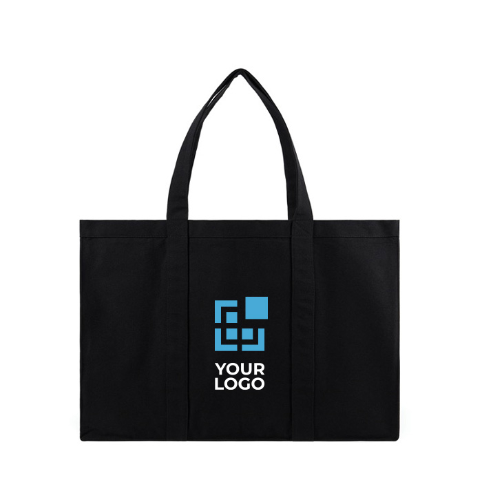 Large recycled canvas daily bag with secure pocket, 400 g/m²