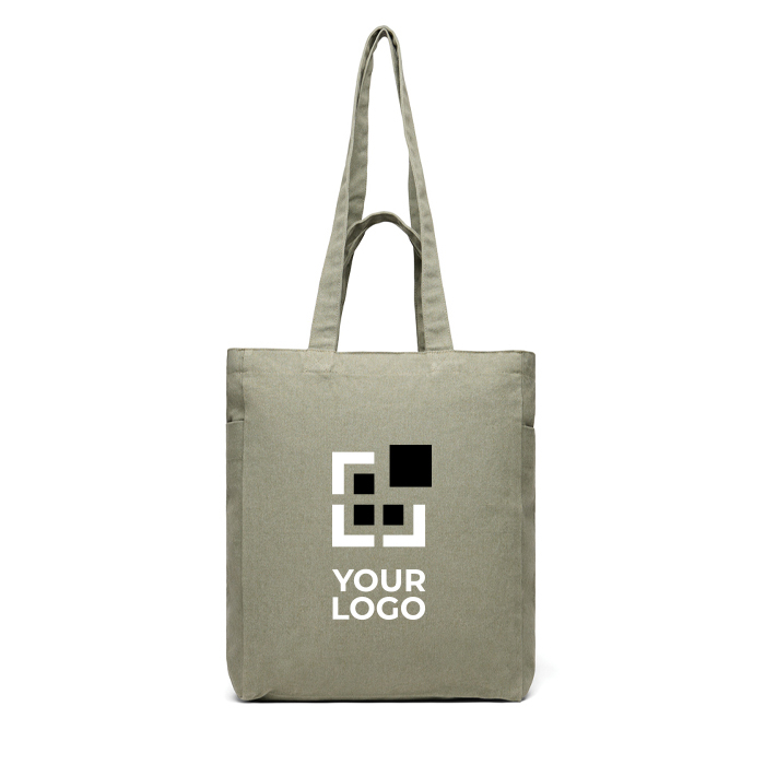 Recycled canvas zip bag, 400 g/m²
