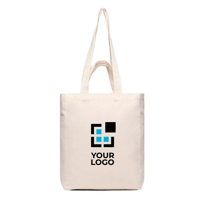 Recycled canvas zip bag, 400 g/m²