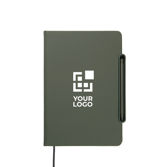Refillable A5 notebook with phone stand, lined pages