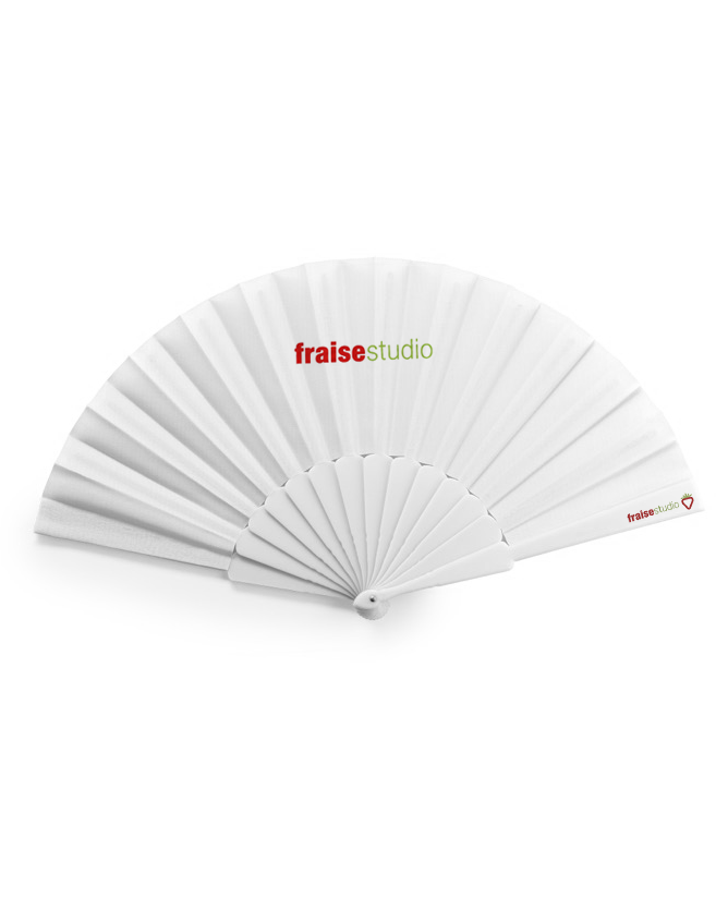 Paper fans in bright colours for summer events, printable