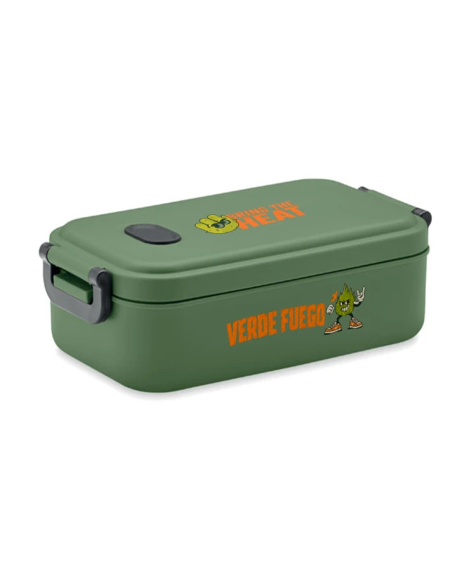 Recycled airtight lunch box with side closures, 800ml