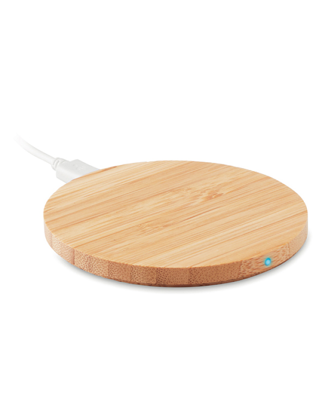 Wireless bamboo mobile phone charger