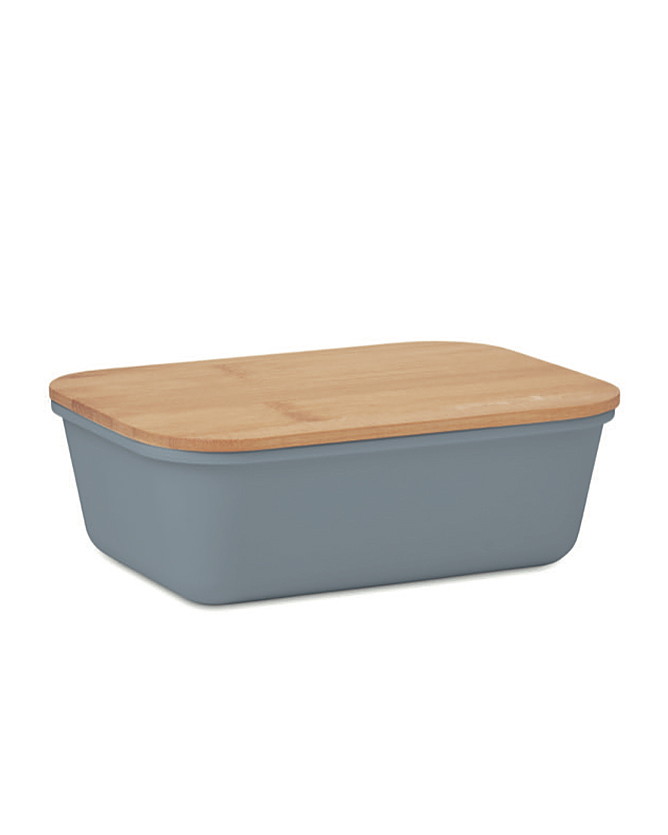 Lunch box with natural look bamboo lid, 1 L