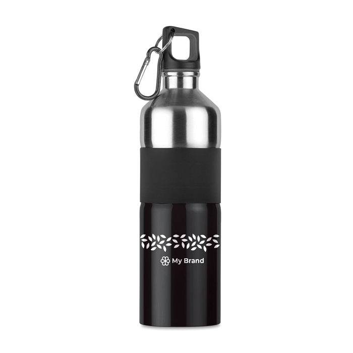 Large two-tone stainless steel drinking bottle, 750 ml