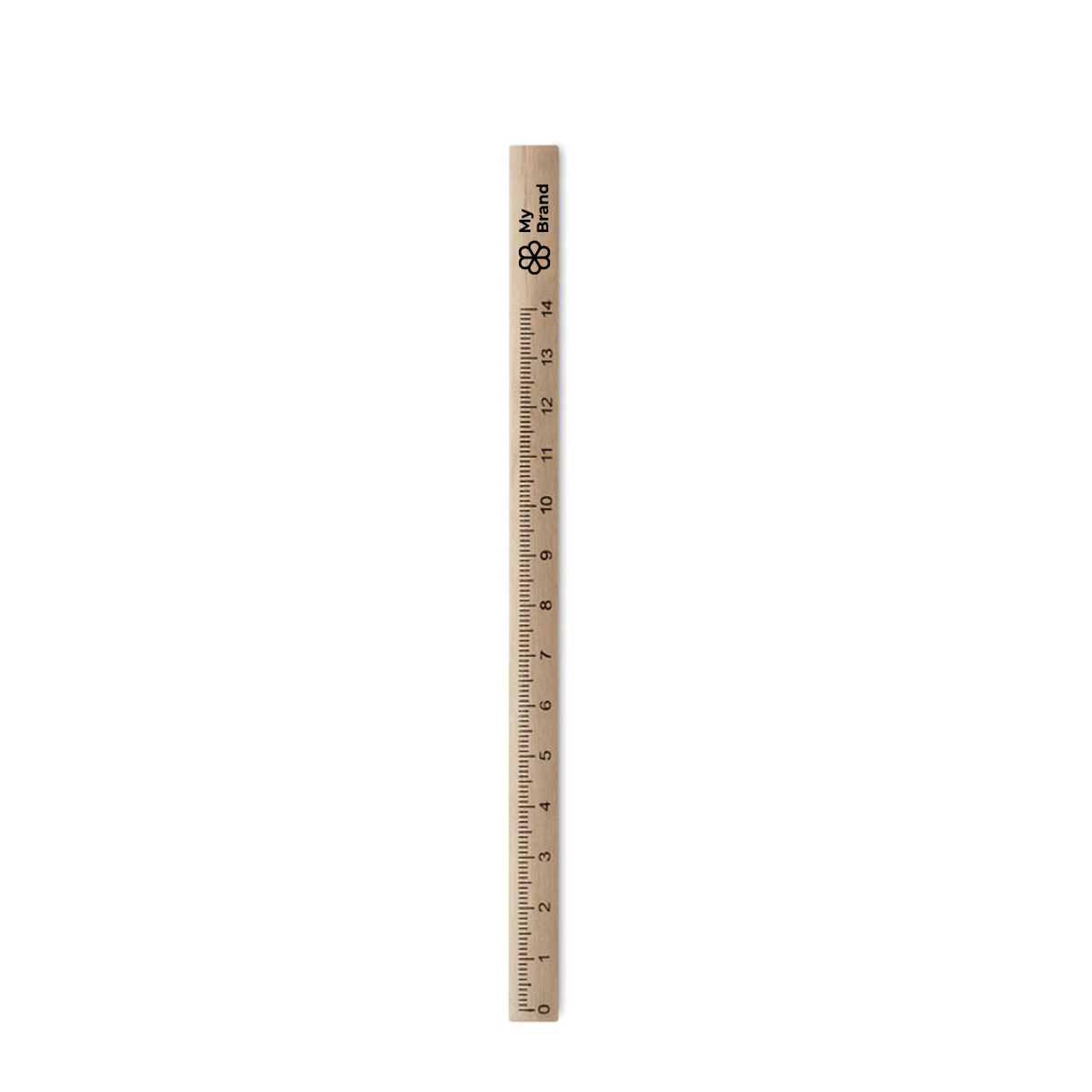 Carpenter's pencil with 14 cm ruler