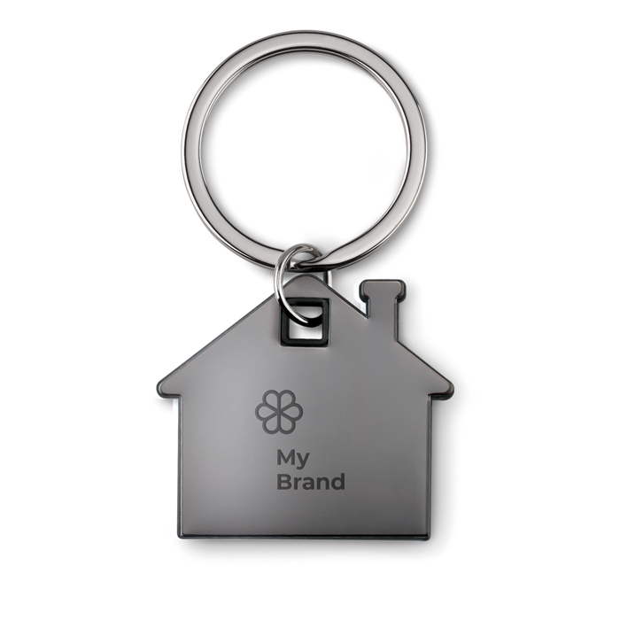 Keyring in the shape of a house for estate agents