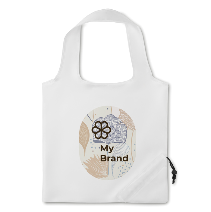 Foldable shopping bag, for promotions in polyester, 190T