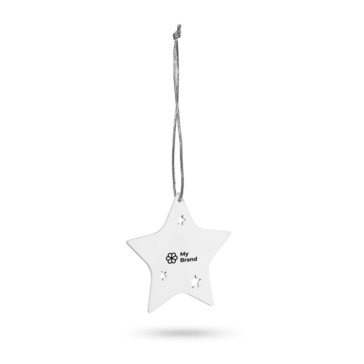 Christmas decoration in the shape of a white star