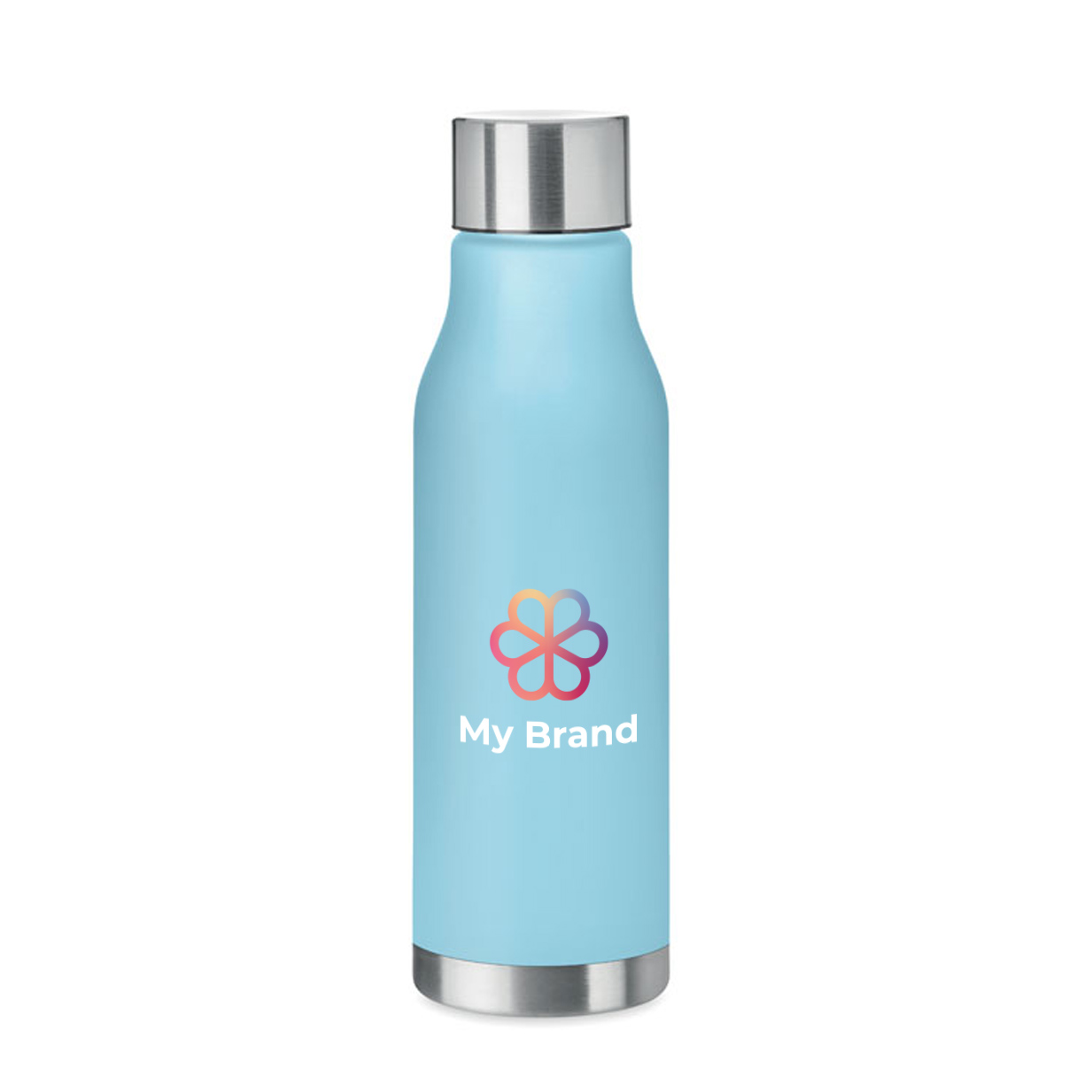 Translucent, frosted, smooth bottle in many colours, 600 ml