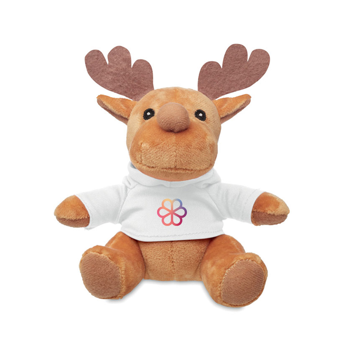 Reindeer plush figure with t-shirt for kids