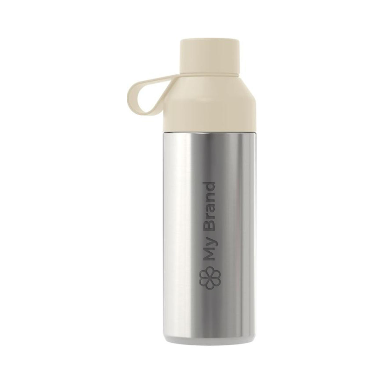 Bottle made from recycled materials with cup, 620 ml, Ocean Bottle